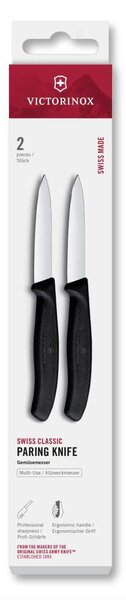 Victorinox - Sada kuchyňských nožů na zeleninu SWISS CLASSIC 8 cm 2 ks černá