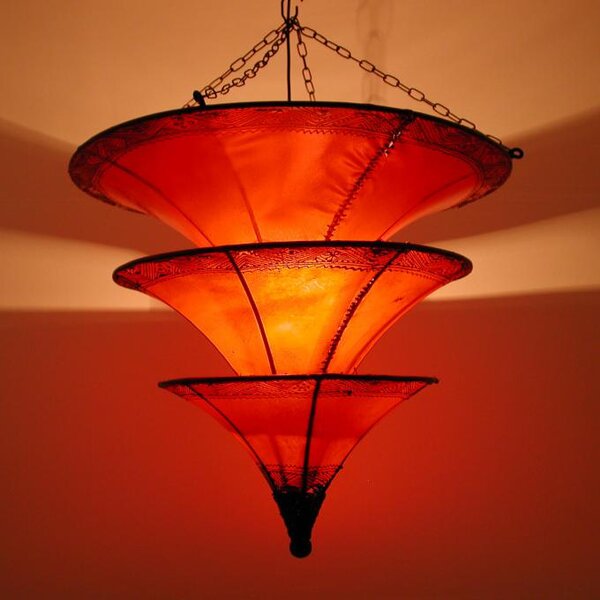 Kožená závěsná lampa "Rashida" (různé barvy)