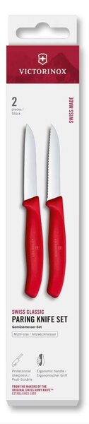 Victorinox - Sada kuchyňských nožů na zeleninu SWISS CLASSIC 8 cm 2 ks červená