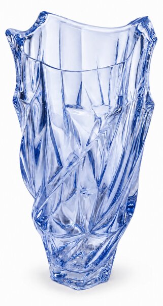 KŘIŠŤÁLOVÁ VÁZA BOHEMIA FLAMENCO BLUE TOUCH 300 MM