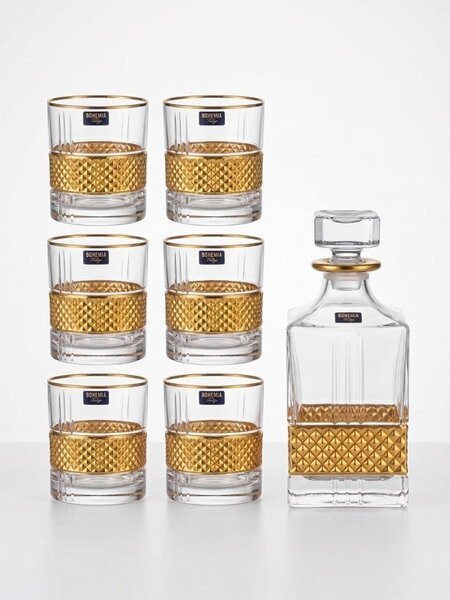 BOHEMIA PRESTIGE ELEGANTE ROYAL GOLD SADA NA WHISKY 1+6 KS