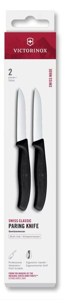 Victorinox - Sada kuchyňských nožů na zeleninu SWISS CLASSIC 8 cm 2 ks černá