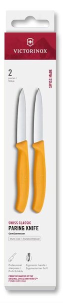 Victorinox - Sada kuchyňských nožů na zeleninu SWISS CLASSIC 8 cm 2 ks žlutá