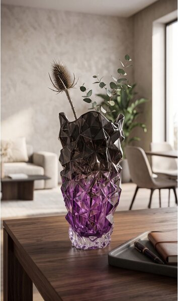 KŘIŠŤÁLOVÁ VÁZA PRESTIGE AMETHYST GRADIENT 300 MM