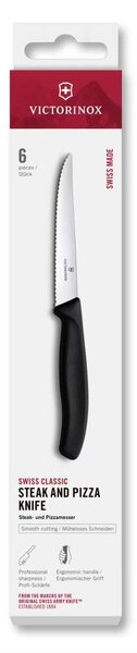 Victorinox - Sada steakových nožů SWISS CLASSIC 11 cm 6 ks černá