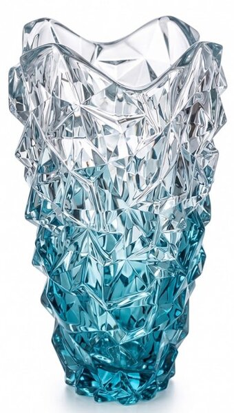 KŘIŠŤÁLOVÁ VÁZA PRESTIGE CLIFF ICE BLUE 300 MM