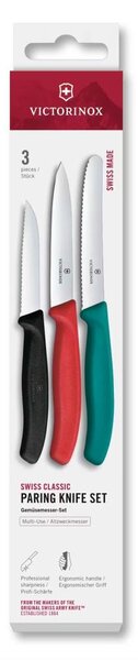 Victorinox - Sada kuchyňských nožů na zeleninu SWISS CLASSIC 3 ks pestrobarevná