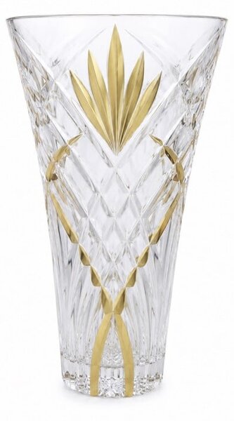 KŘIŠŤÁLOVÁ VÁZA PRESTIGE MELODIA GOLD FAN 300 MM