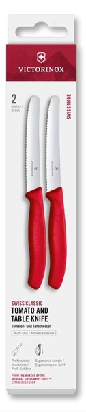 Victorinox - Sada kuchyňských nožů na zeleninu SWISS CLASSIC 11 cm 2 ks červená