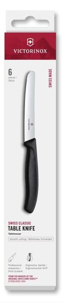 Victorinox - Sada kuchyňských nožů na zeleninu SWISS CLASSIC 11 cm 6 ks černá