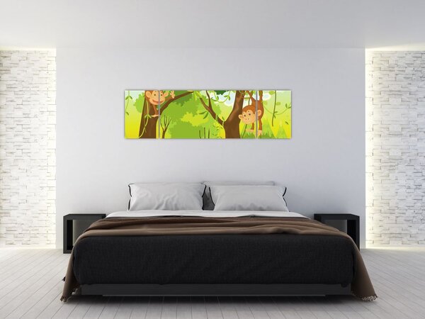 Obraz - Opičáci (170x50 cm)