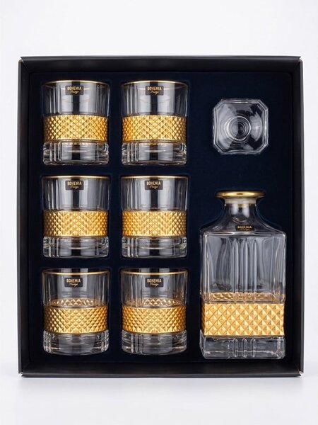 BOHEMIA PRESTIGE ELEGANTE ROYAL GOLD SADA NA WHISKY 1+6 KS