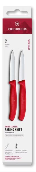 Victorinox - Sada kuchyňských nožů na zeleninu SWISS CLASSIC 8 cm 2 ks červená