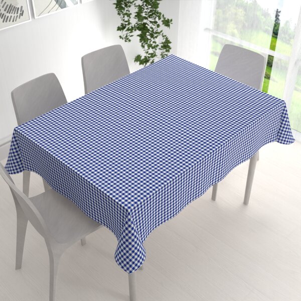 Biante Bavlněný obdélníkový ubrus Sandra SA-057 Modro-bílé kostičky 50x100 cm