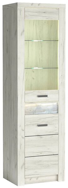 Obývací stěna INDIANAPOLIS k | sestava E | 289 cm | kraft bílý