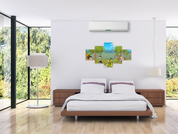 Obraz - Děti na hřišti (125x70 cm)