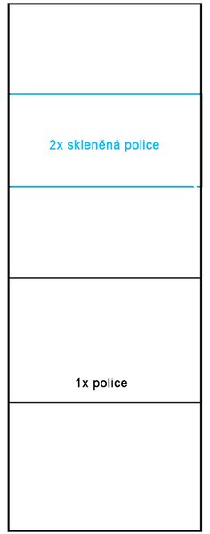 Obývací stěna INDIANAPOLIS k | sestava E | 289 cm | kraft bílý