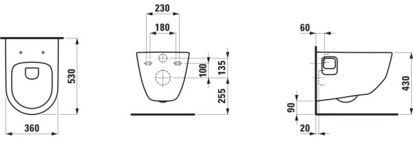 LAUFEN H8209640000001 - Závěsné WC PRO keramika/bílá