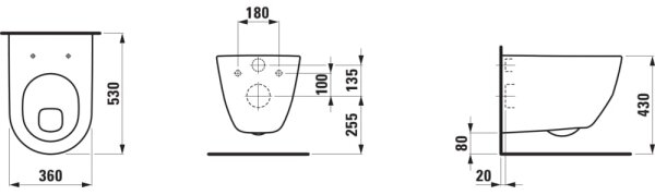 LAUFEN H8209590000001 - Závěsné WC PRO keramika/bílá