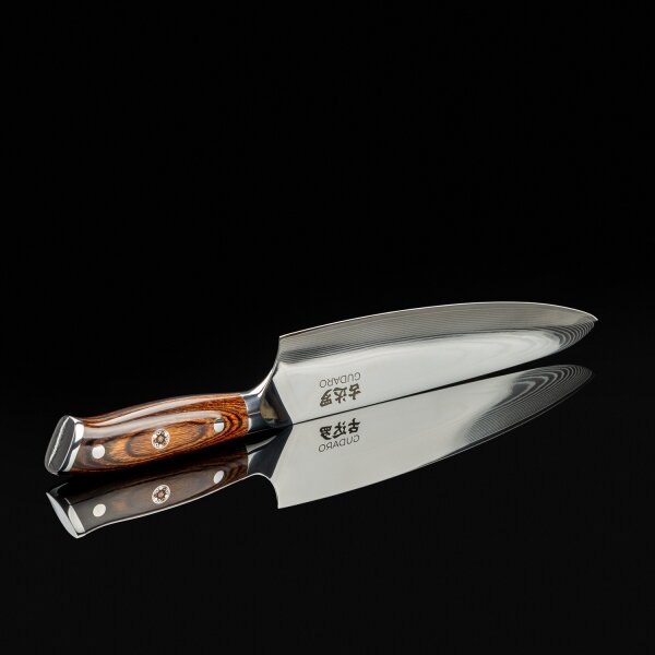 Gudaro - Damaškový šéfkuchařský nůž FENG 8", 67 vrstev oceli, délka 20 cm