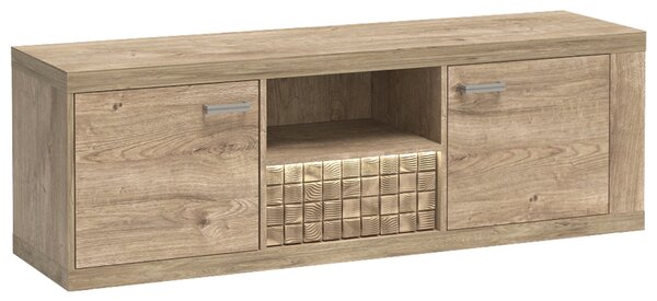 NATURAL | TV stolek N12 se zásuvkou a policemi | 150,5 cm | dub ribbeck