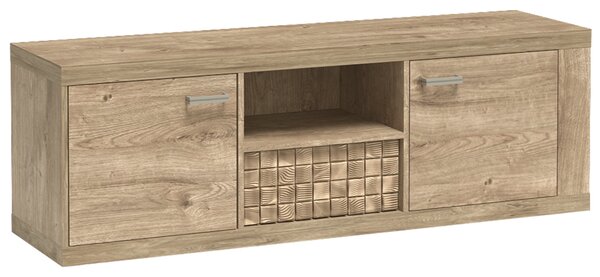 NATURAL | TV stolek N12 se zásuvkou a policemi | 150,5 cm | dub ribbeck