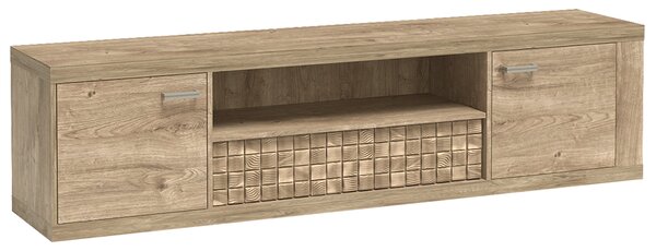 NATURAL | TV stolek N13 se zásuvkou a policemi | 195,5 cm | dub ribbeck