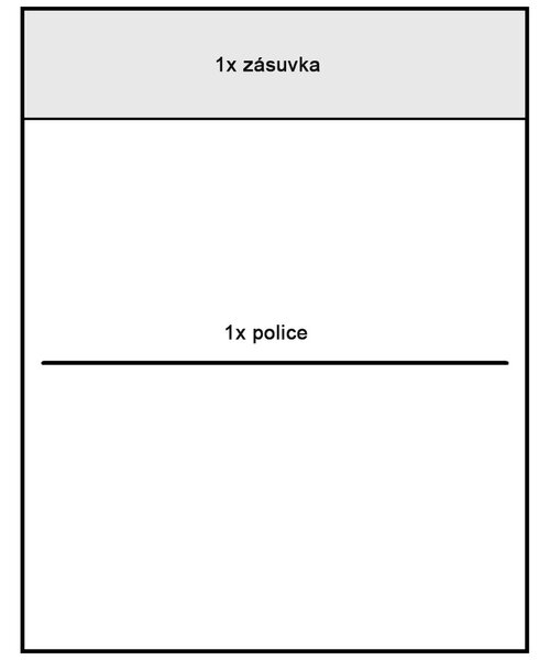 NATURAL | komoda N7 se zásuvkou a policí | 102 cm | dub ribbeck