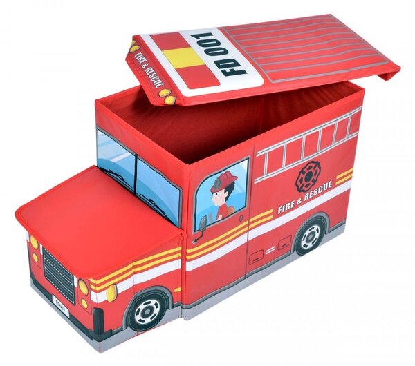 TZB Dětský skládací úložný box Bus červený