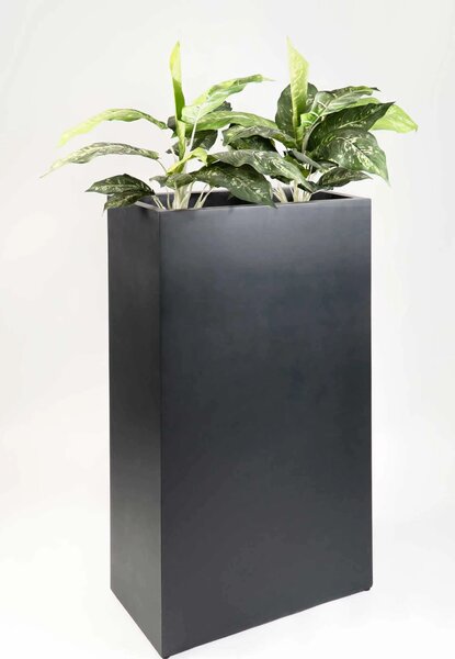 Interiérový květináč ELEMENTO, materiál MDF, výška 100 cm, černý