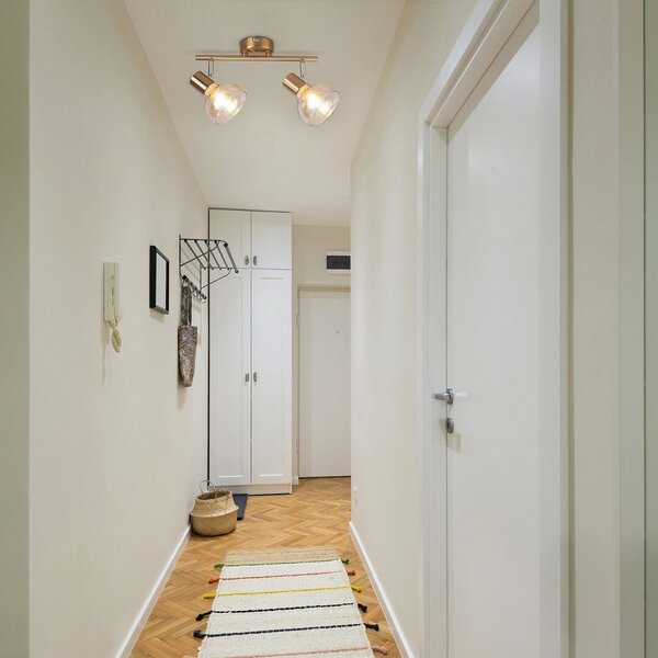 Rabalux Holly stropní světlo 2x40 W mosaz-jantarová 5547