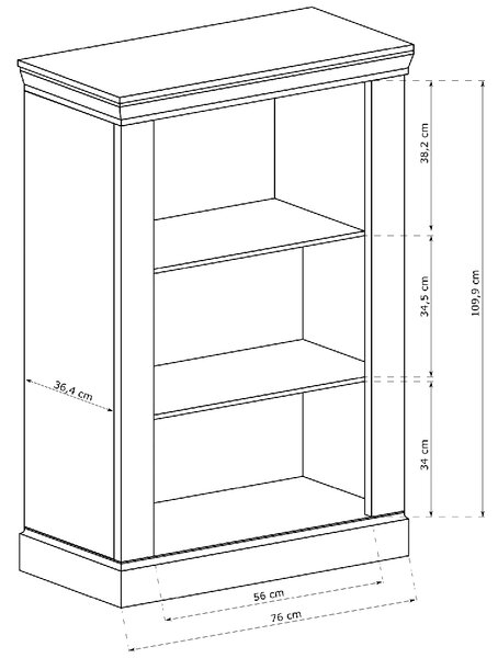 Antica K | komoda A3 | 82 cm | kraft zlatý