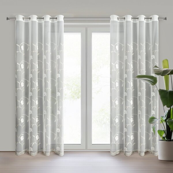 ZÁCLONA NA KROUŽCÍCH AMIRI 140X250 CM VZOROVANÁ