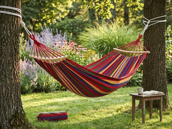Houpací síť ZENVIO COMFORT 200x80 cm, červená + taška zdarma