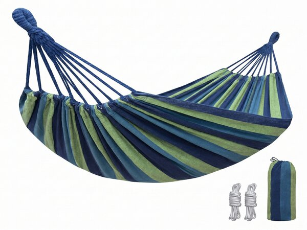Houpací síť ZENVIO 200x80 cm, modrá + taška zdarma