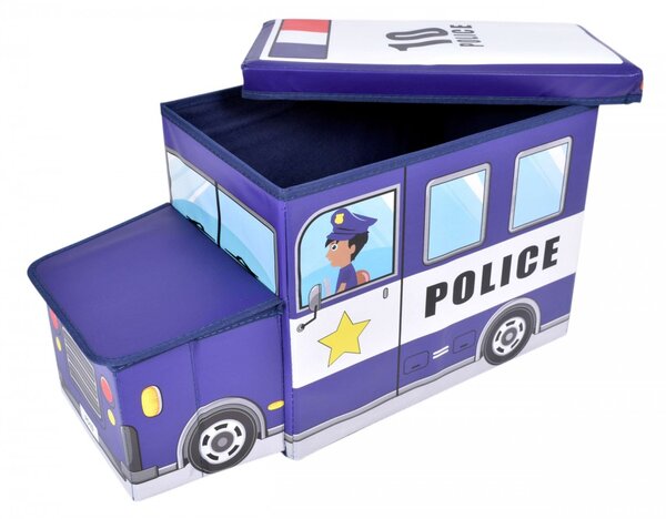 TZB Dětský skládací úložný box Bus modrý