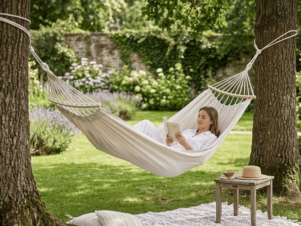 Houpací síť ZENVIO COMFORT 200x80 cm, bílá + taška zdarma