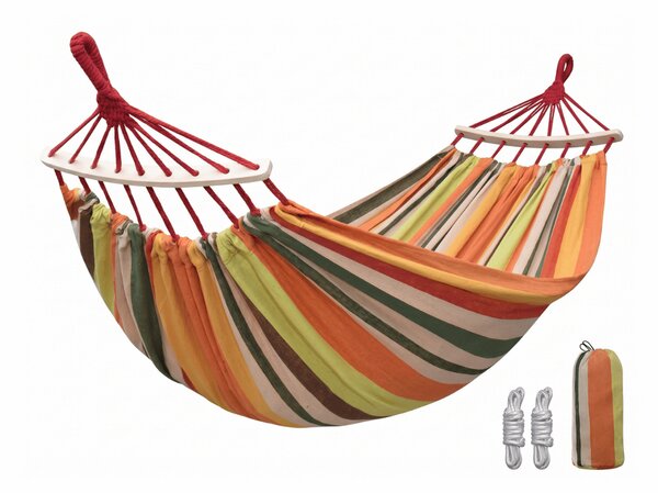 Houpací síť ZENVIO COMFORT 200x80 cm, oranžová + taška zdarma
