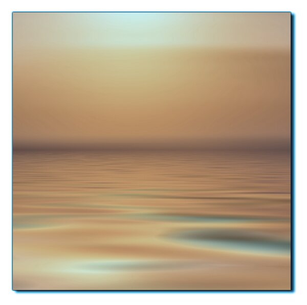 Obraz na plátně - Klidné moře při západu slunce - čtverec 3280FA (50x50 cm)