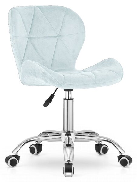 Set do pracovny TAYLOR stůl 80x50 cm dub sonoma + křeslo AVOLA VELVET světle modré