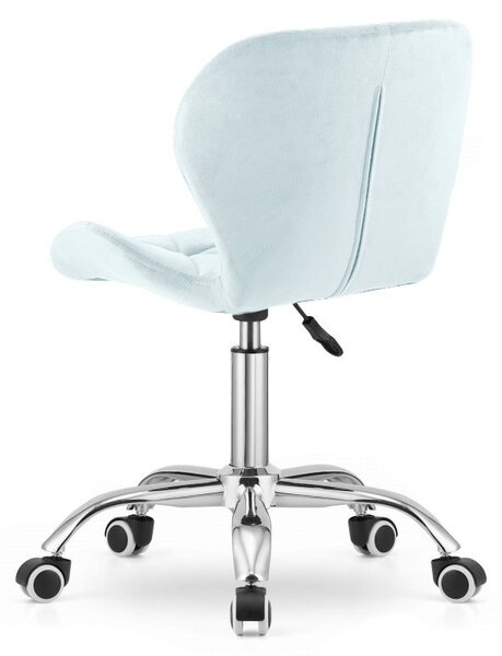 Set do pracovny TAYLOR stůl 80x50 cm dub sonoma + křeslo AVOLA VELVET světle modré