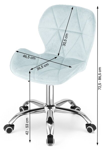 Set do pracovny TAYLOR stůl 80x50 cm dub sonoma + křeslo AVOLA VELVET světle modré