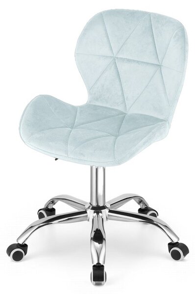 Set do pracovny TAYLOR stůl 80x50 cm dub sonoma + křeslo AVOLA VELVET světle modré