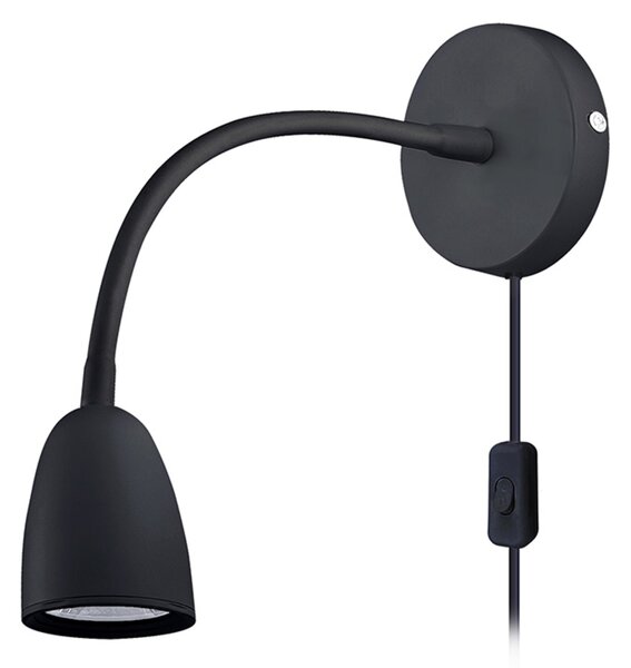 Solight LED nástěnná lampička, stmívatelná, 4W, 280lm, 3000K, černá WO54-B
