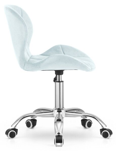 Set do pracovny TAYLOR stůl 80x50 cm dub sonoma + křeslo AVOLA VELVET světle modré