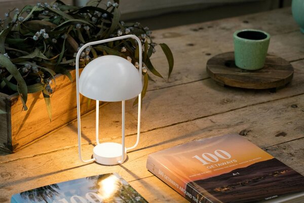 JELLYFISH bílá přenosná stolní lampa - FARO