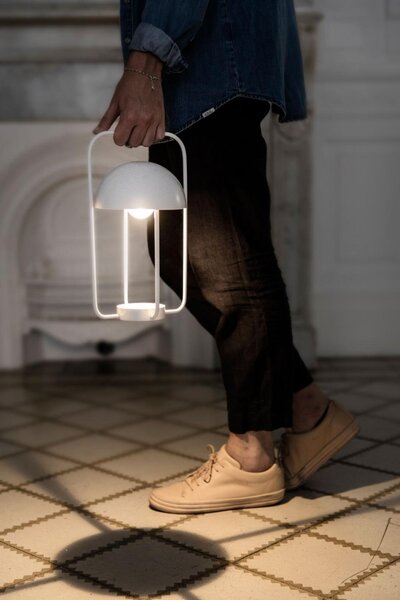 JELLYFISH bílá přenosná stolní lampa - FARO