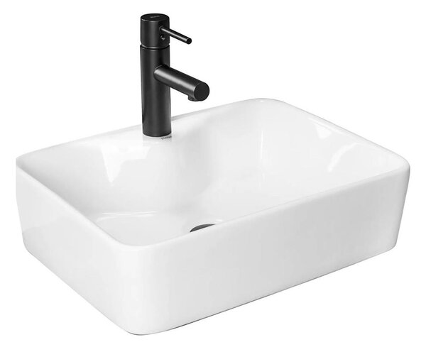 REA-U6524 - Umyvadlo na desku KELLY 38x49 cm keramika/lesklá bílá