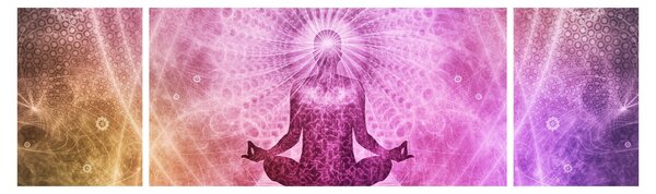 Obraz meditace (170x50 cm)