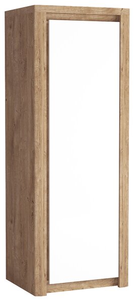 LIVINIO | šatní skříň L-2 s policí a šatní tyčí | 72,5 cm | ribbeck/bílá lesk